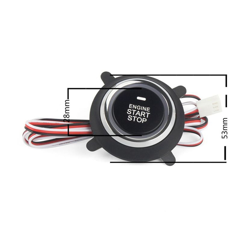 Smart RFID Car Alarm System Push Engine Start Stop Button Lock Ignition Immobilizer with Remote Keyless Go Entry System 12V