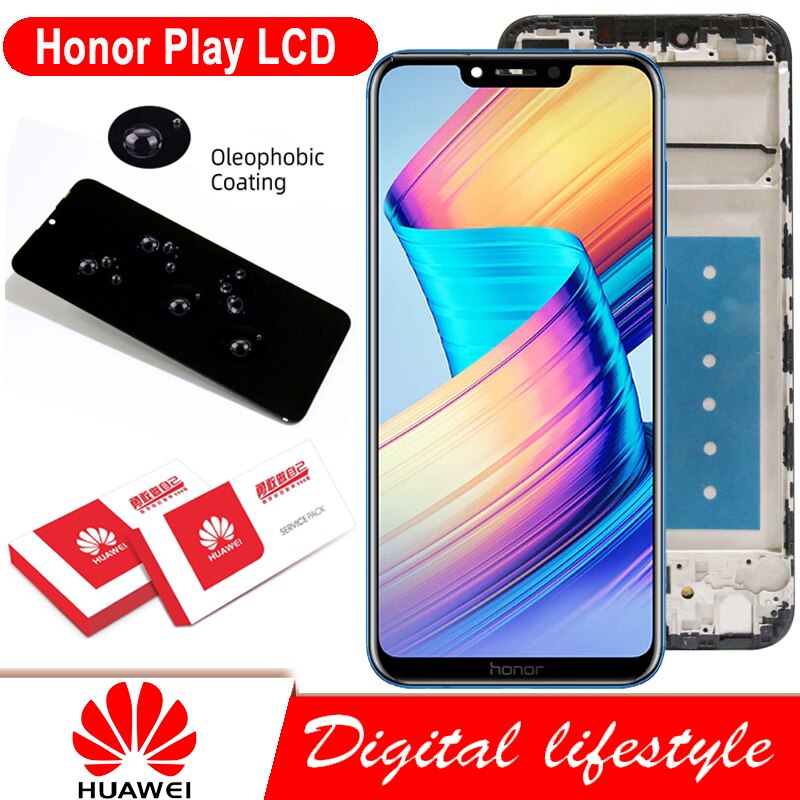 6.3&quot; Original For Huawei Honor Play LCD Display Screen Touch Panel Digitizer COR-L29 COR-AL00 With Frame For honor play lcd