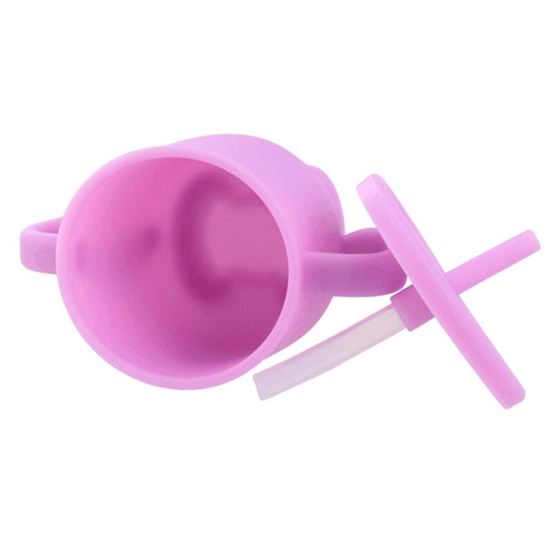 Solid Baby silicone Sippy Cups Feeding Cups Babi Learning drink Baby Drinkware For Toddlers Kids With Silicone Straw Cup Lids