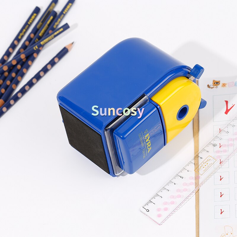 Lyra Pointed Machine Sharpener Hand operated pencil sharpener CRAYONS TRIANGULAR JUMBO, DESK SHARPENER