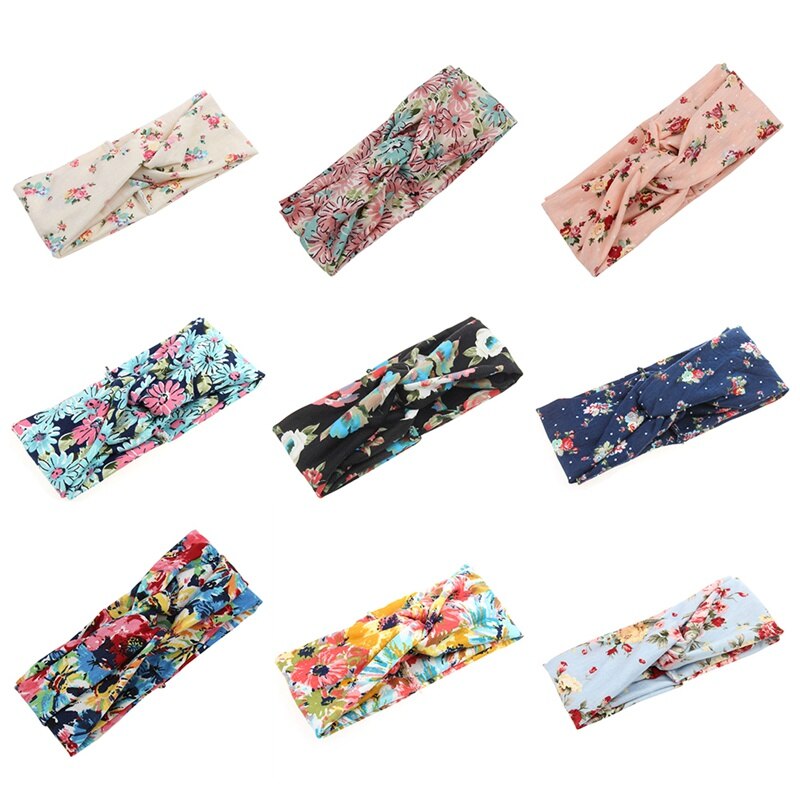 Vrouwen Sport Brede Bloemen Sport Haarband Vrouwelijke Volwassen Mode Casual Elastische Hoofdband Hoofdband Gewikkeld Haar Accessoires