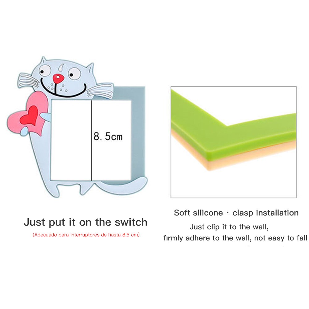 Cartoon Hollow-Out Switching Sticker Home Decoration Cartoon Wall Stickers Affixed Hollow Switch Cute Socket For Kids