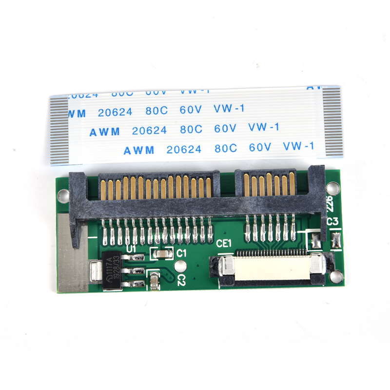 1pc 24-Pin ZIF to SATA Adapter Converter Connector Card