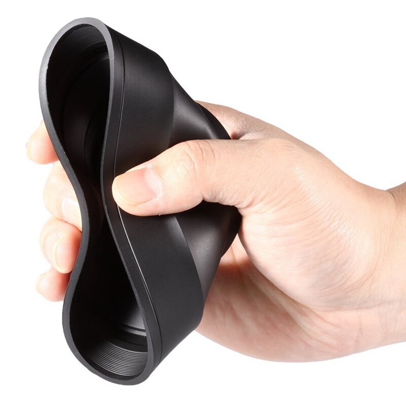 2 stück schwarze gummi-gegenlichtblenden für dslr-kameras , 52mm & 67mm