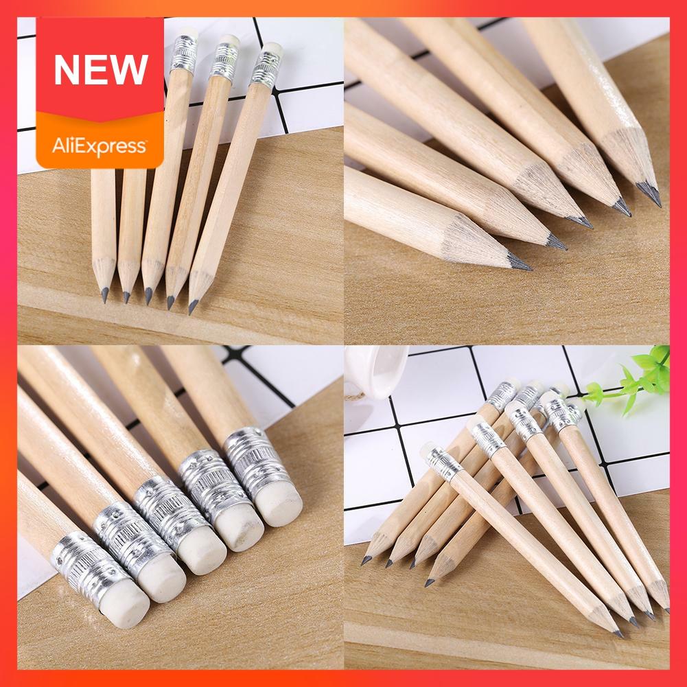 Lápiz De madera con goma De borrar Hb, lápiz De tamaño corto para suministros De primaria, artículos De papelería Desenho, artículos esenciales para el examen, estudiantes De lapislázuli Y7T0 1 unidad