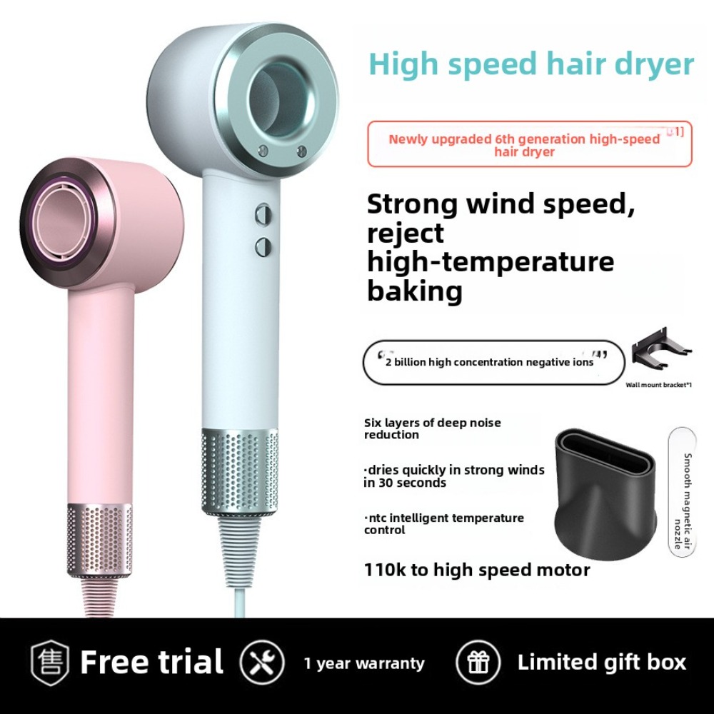 Hair Dryer with Temperature Control, Anion Functionality - Lightweight and Smooth Hair Styling