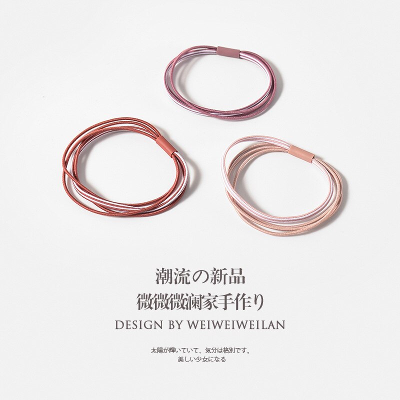 Mixed Colors of Four-in-One Multi-Ultra-stretch Base Section Headband Hair Band Japanese Korean Simple Headband Hair Acc