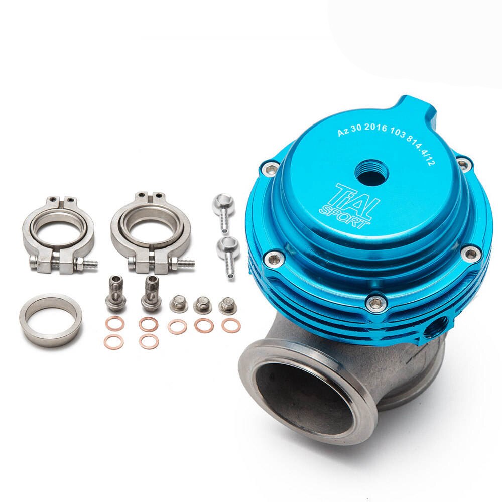 38mm External Wastegate MVS V-Band Flange Turbo Waste Gate For Supercharge Turbo Manifold: Blue