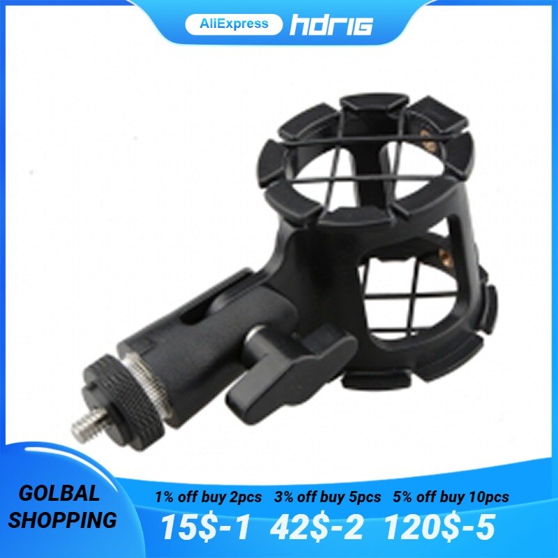Hdrig Verstelbare Microfoon Ondersteuning Met 1/4 &quot;Draad Schroef Mount Voor Universele Microfoon Stand