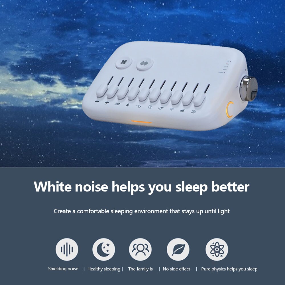 Baby Sleeping Monitors Baby Noise Machine USB Rechargeable White Noise Machine Timed White Noise Sound Machine Sleep Relaxation