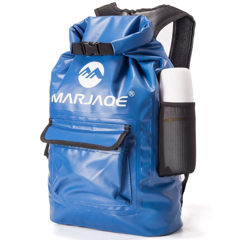 7 farver 22l stor kapacitet vandtæt taske udendørs sport svømning rygsæk bærbar sammenfoldelig camping tør taske mænd kvinder: Blå