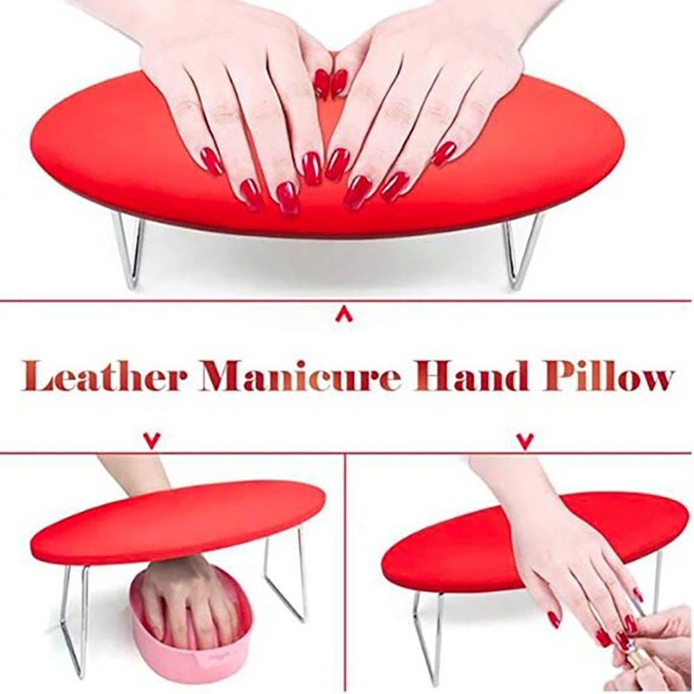 Afneembare Pu Leather Nail Arm Rest Microfiber Smooth Manicure Hand Kussen