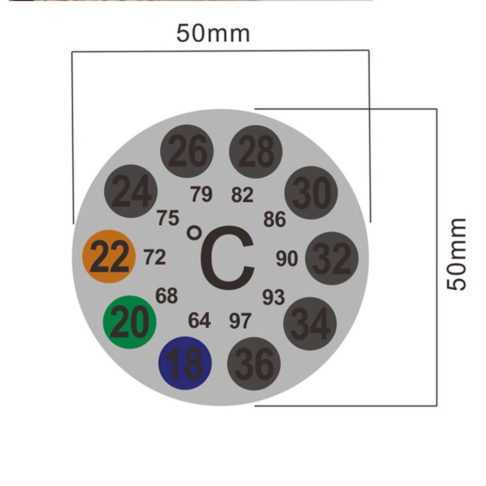 Huishoudelijke 50Mm Dual Schaal Vis Tank Duurzaam Digitale Thermometer Sticker Ronde Temperatuur Meet Plastic Aquarium Accessoires