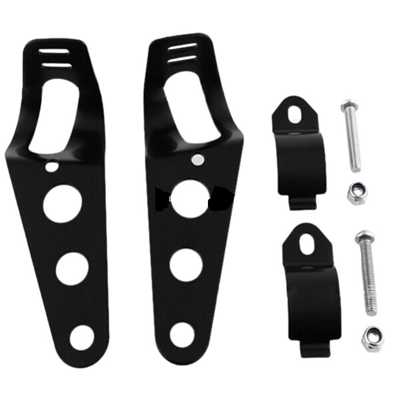 Support de phare de moto en acier inoxydable | 28-43mm 1 paire, Support universel de montage pour Harley Sportster café Racer Bobber