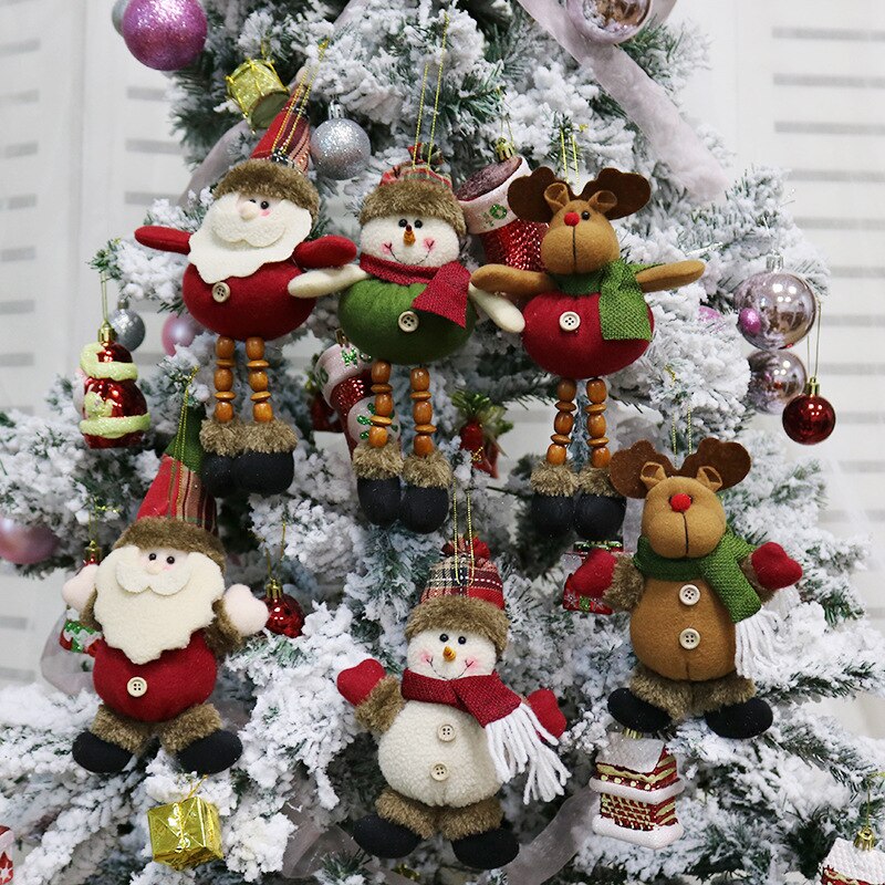 Nieuw Kerst Ornamenten Xmas Opknoping Hanger Poppen Kerstman Sneeuwpop Elanden Kerstboom Hangers CLA88