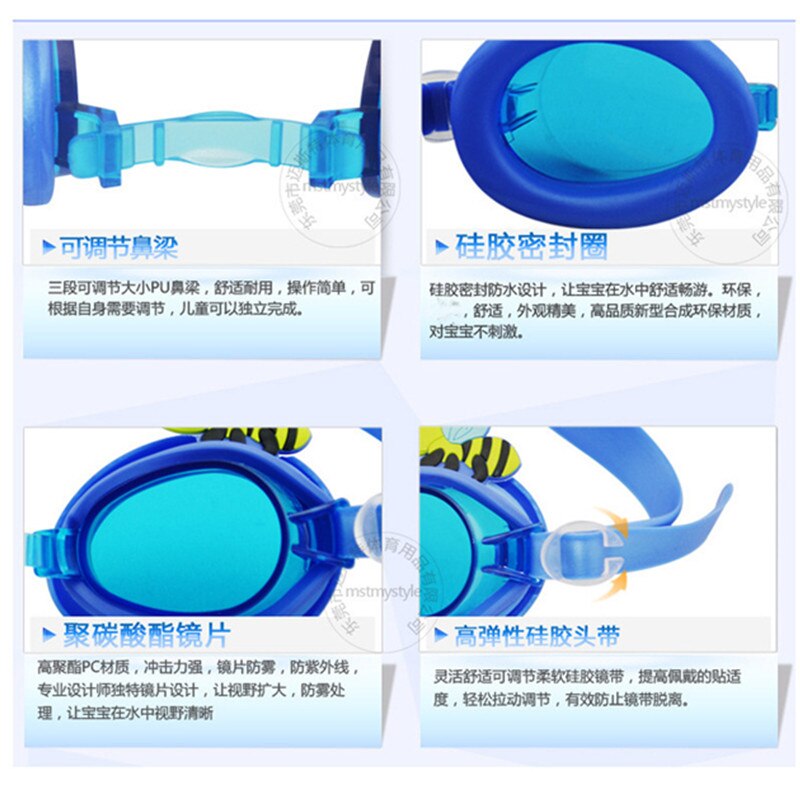 thumbnail image 2 of Cute Cartoon Unicorn Swim Goggles Waterproof Anti Fog Swimming Goggles 2 of 14