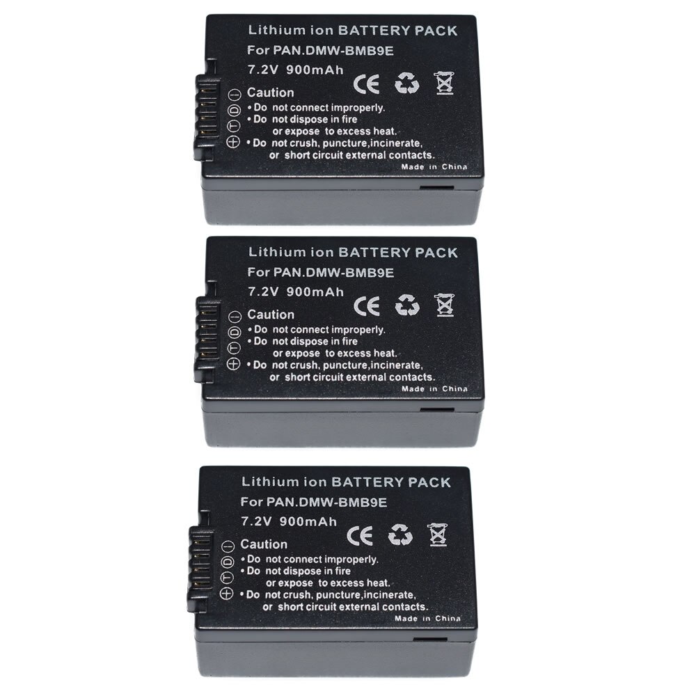 2x DMW-BMB9 BMB9GK BMB9PP Battery for Panasonic Lumix DC-FZ82 DCFZ80 DCFZ82: 3 Battery