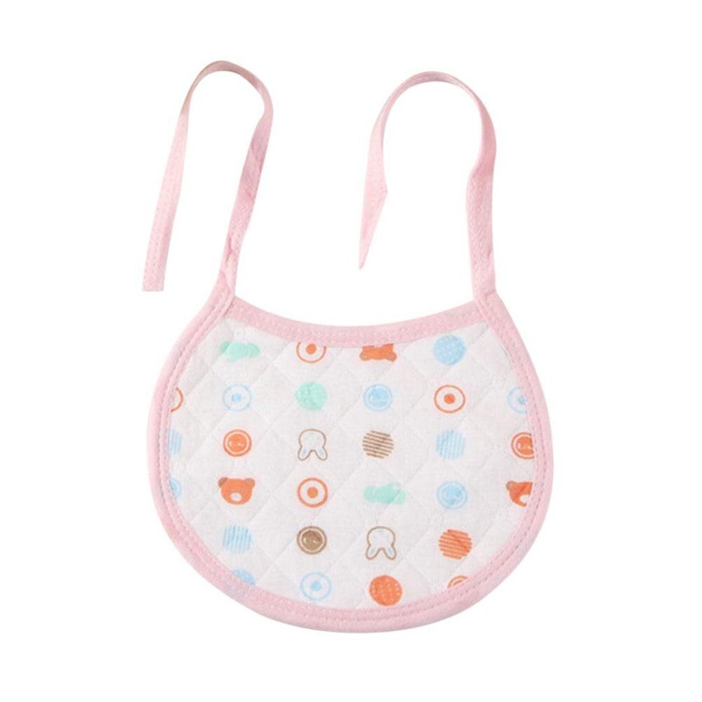 1Pcs Pasgeboren Baby Slabbetjes Voeden Bib Baberos Comfortabele Katoenen Slabbetjes Voor Kinderen Meisjes Jongens Baby Kleding Speeksel Handdoek: Pink