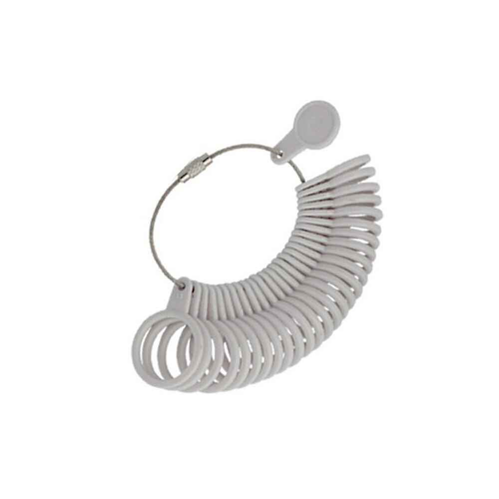 Plastic Ring Size Finder Mandrel Stick Finger Gauge Kit for DIY Jewelry Making Ring Sizer Measuring Jewellery Tool Set: White ring