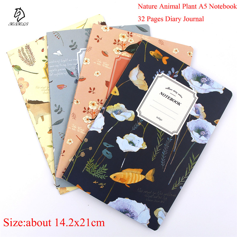 Cute Nature Animal Plant A5 Notebook 32 Page Notepad Diary Journal Office School supplies
