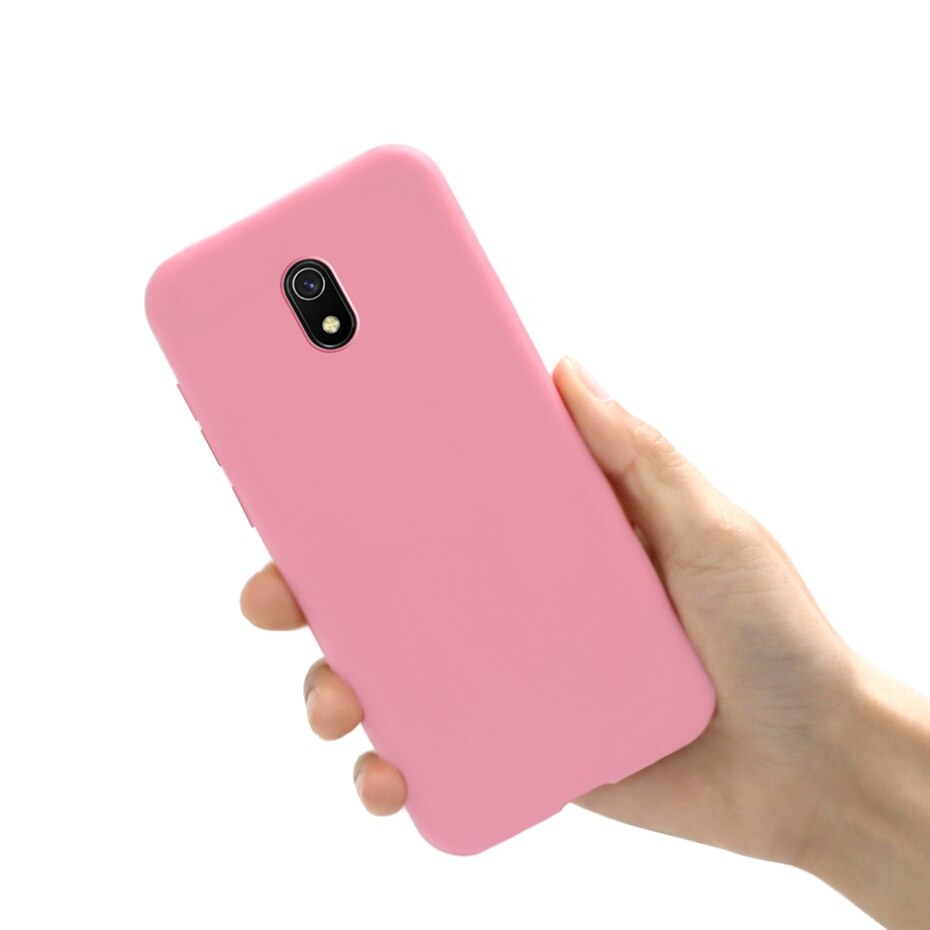 Redmi 8A Case on for Xiaomi Redmi 8A 8 A A8 Case Phone Back TPU Matte Silicone Cover on xiomi Redmi 8A Redmi 8 case bumper funda: Redmi 8 / Pink