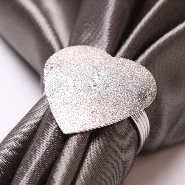 Kwiat róży obrączka na serwetki walentynki zielony liść kształt klamra robić serwetki składana tkanina pierścień stół weselny dekoracji: 4