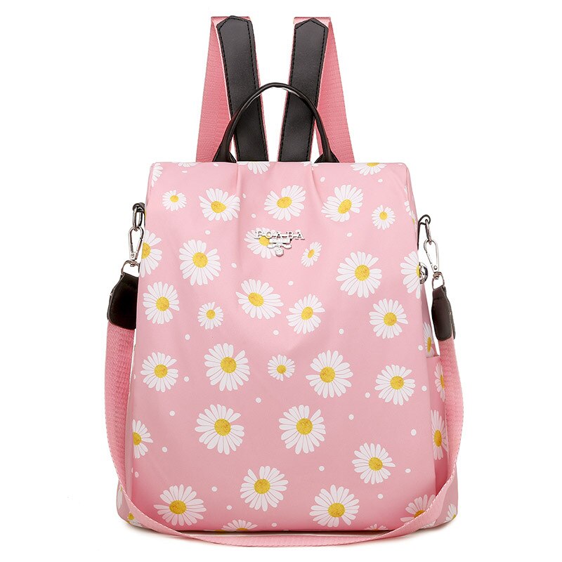 Femmes Oxford sac à dos grande capacité voyage sac à dos fermeture éclair femmes Anti-vol sac à dos filles étudiant sacs d'école: pink