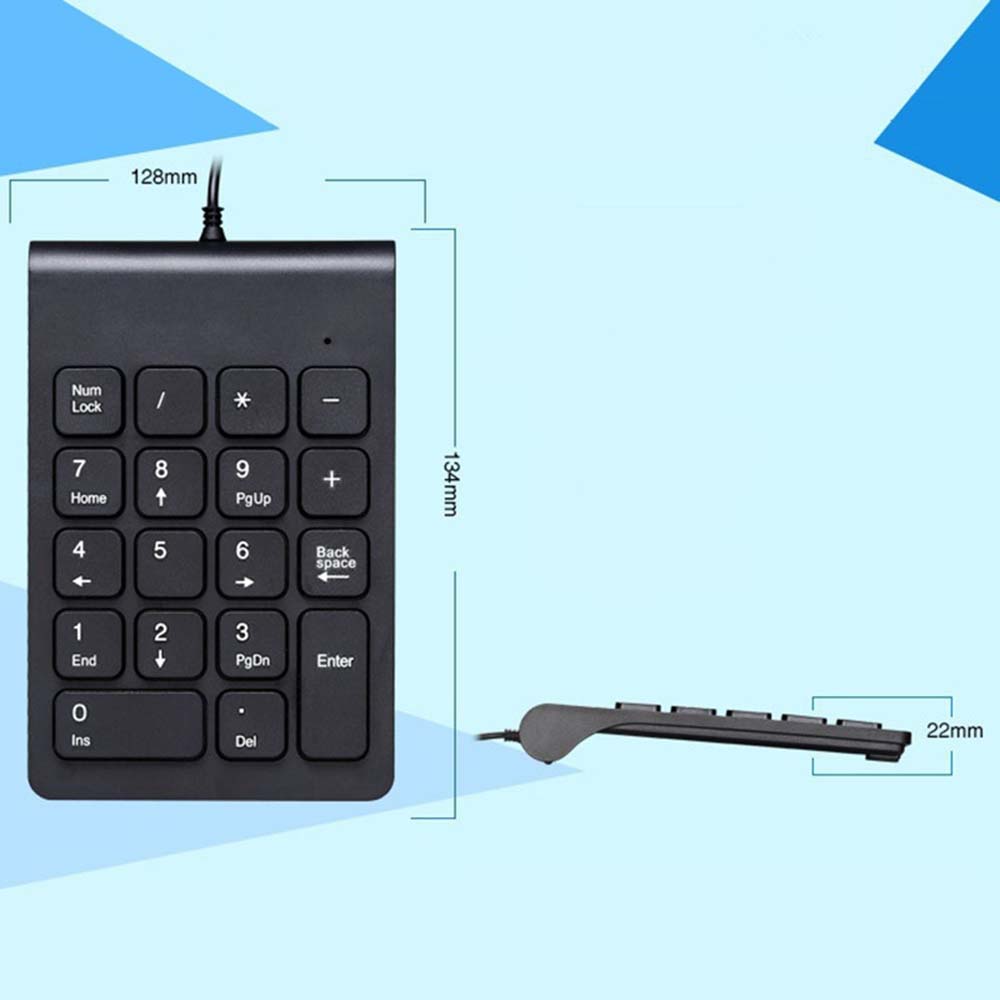 Portable Ultra-Thin Wireless 18 Keys Numeric Keypad Number Pad Digital Keyboard For Laptop PC Notebook Desktop