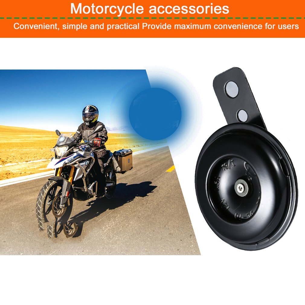 Kit universel de klaxon électrique de moto 12V 1.5A 105db haut-parleurs de klaxon forts ronds imperméables pour le vélo de saleté de cyclomoteur de Scooter ATV