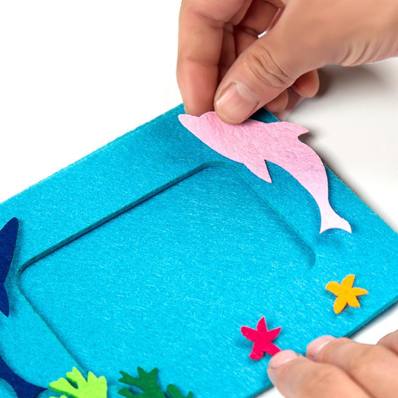8pz non tessuto FAI DA TE cornice 3D Foto Del Fumetto fatto a mano collage cornice Realizzazione di Accessori kit di Materiale Mestiere giocattoli