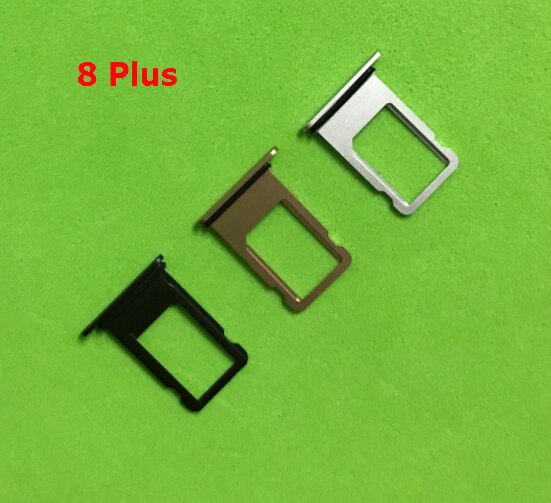 50Pcs Goud/Zilver/Zwart Voor Iphone 8/8 Plus Nano Sim Card Tray Sim Lade Houder Sim adapter Repalcement Reparatie Onderdelen