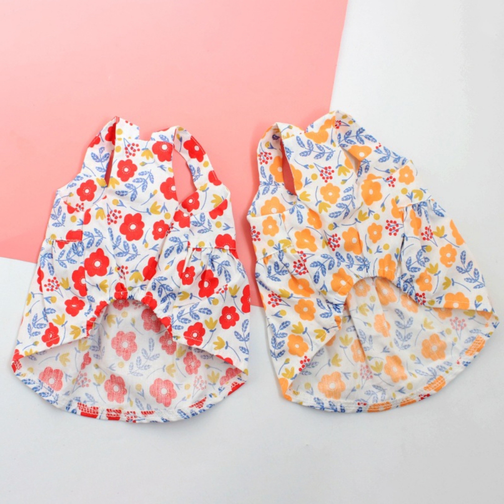 Ropa para mascotas, vestidos para perros pequeños, vestido de princesa Floral dulce, falda para gato, cachorro, Chihuahua, Pug, Yorkie, primavera y verano