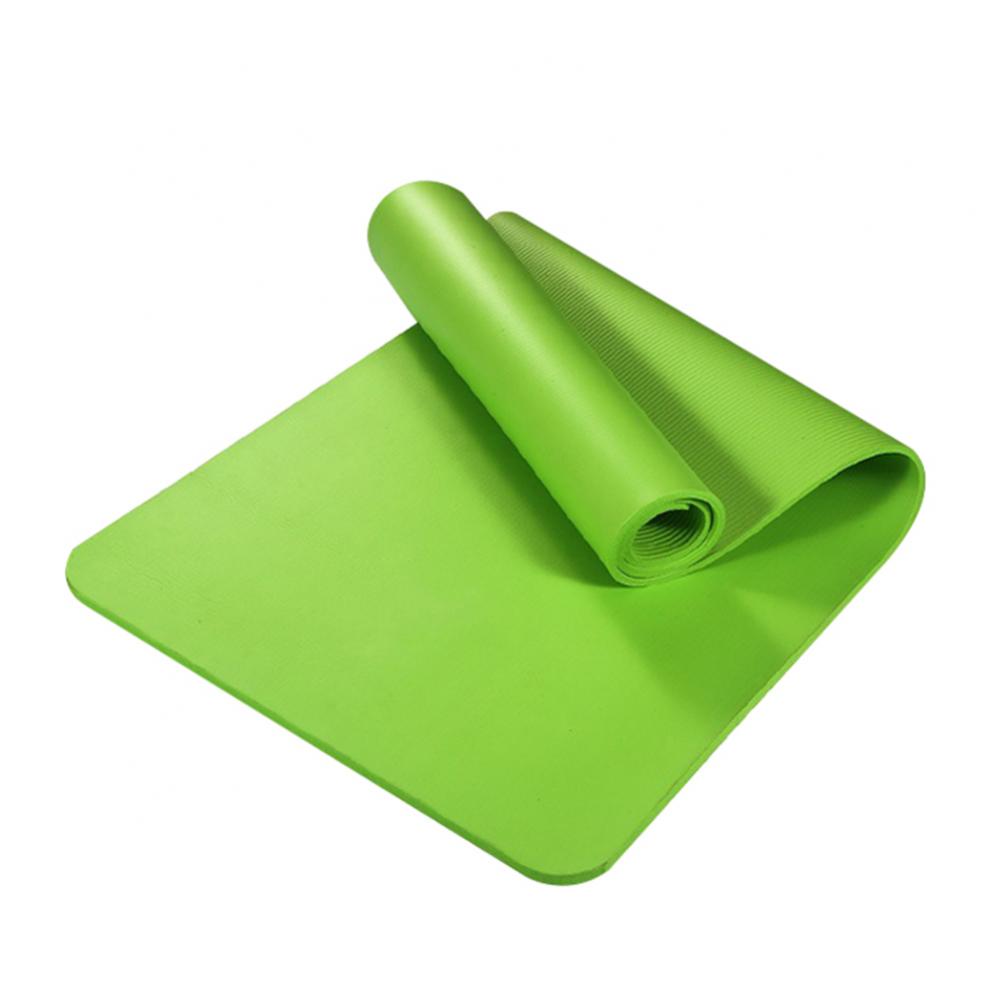 Anti-slip Yoga Mats Thicken NBR Yoga Exercise Pad Gym Home Fitness Exercise Yoga Pilates Mat For Fitness Gymnastics Pilates: Green