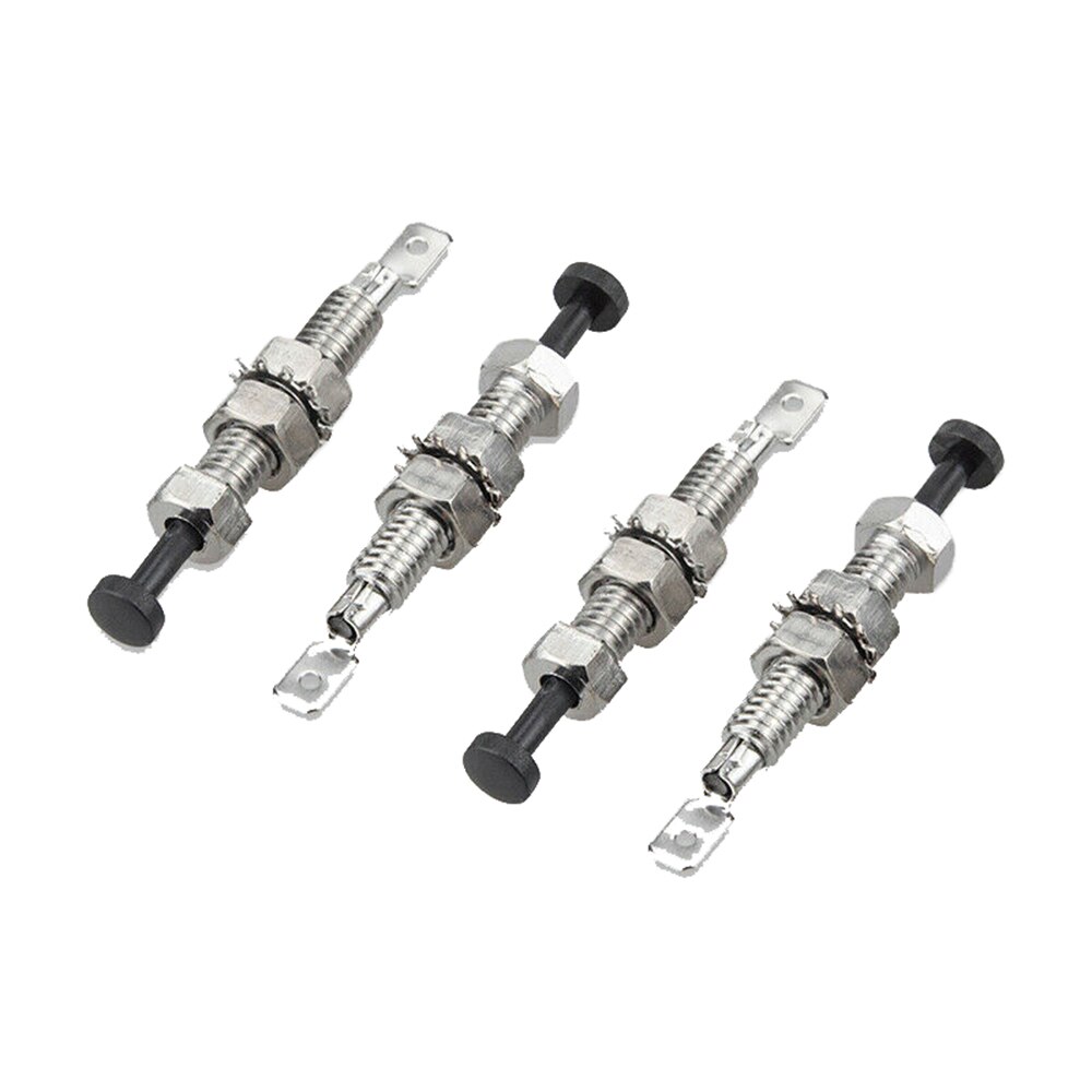 4pack Universal Hood Pin Trigger Screw Switch 70mm Length Car Engine Switch
