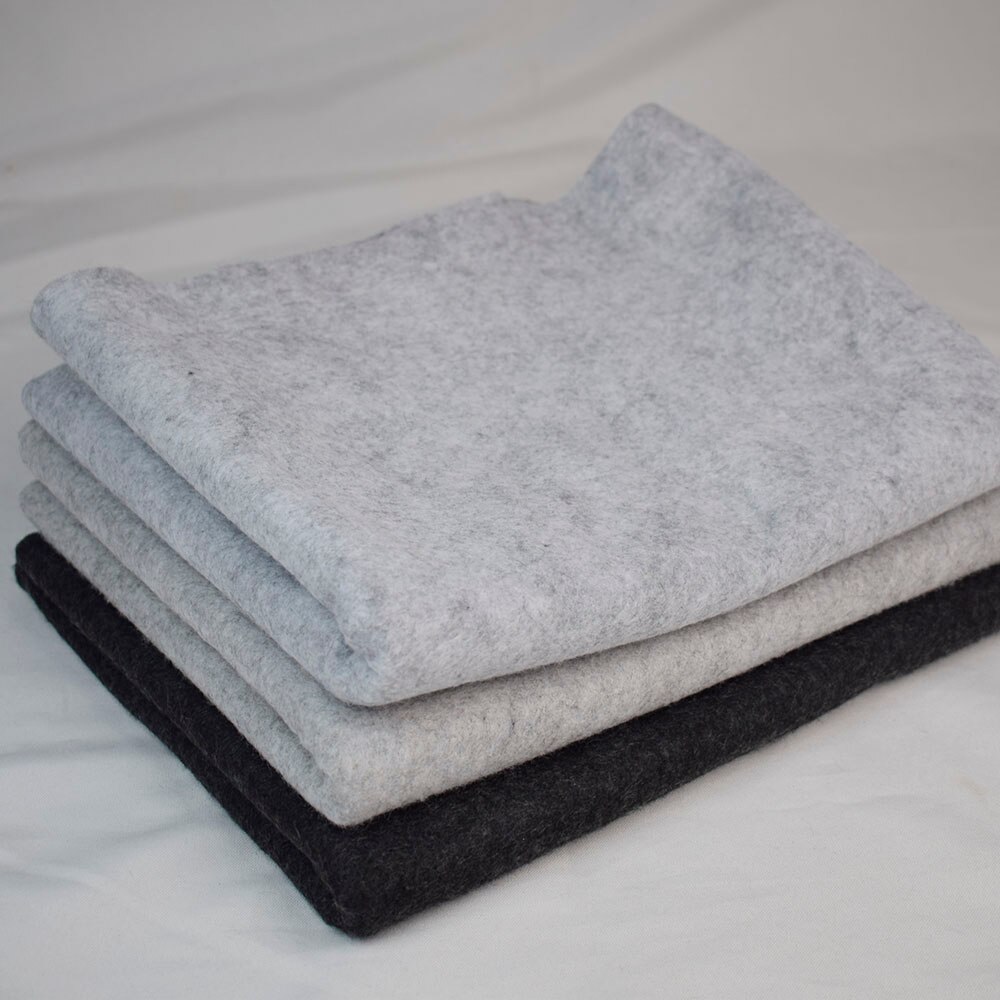 90 x 91cm grå tjocka 1.4mm mjuka filttyg pyssel sy rutor nonwoven patchwork filttyg vid gården