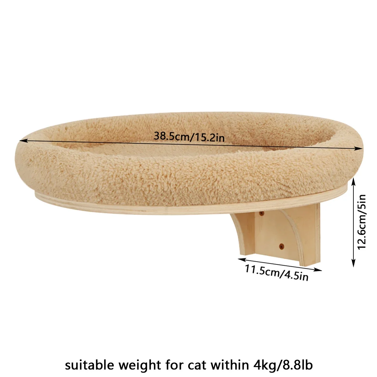 Estantes para gatos montados en la pared, estante de madera para escalar con apariencia de gato, muebles de árbol trepador de pared para gatitos, escalera de cuatro escalones, hamaca interior para gatos: green