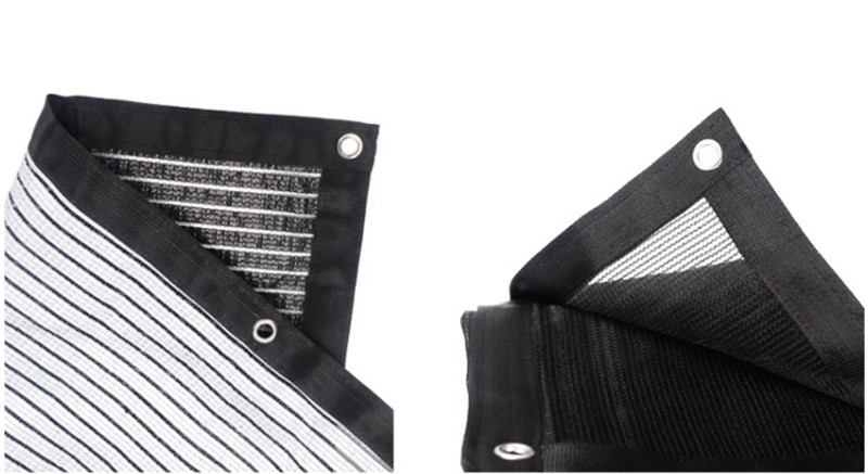 Double sided Garden courtyard Cooling and shading Awning Mesh Shade Net one side white another side black with hang hole