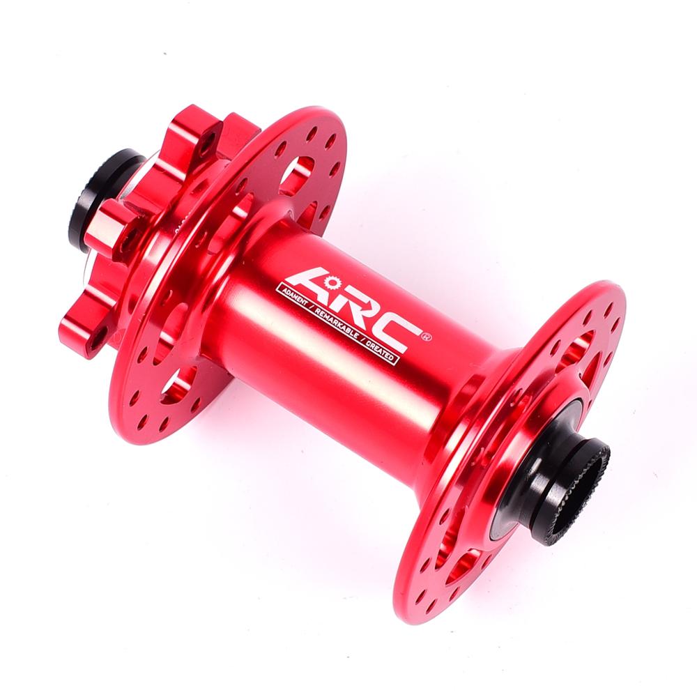 ARC Mountain Bike Hubs Disc Card Brake NBK bearing MTB bicycle hubs 8 9 10 11 Speed 135*10MM 142*12MM 15MM PK 041SB 32 Holes: Front Red 100x15mm
