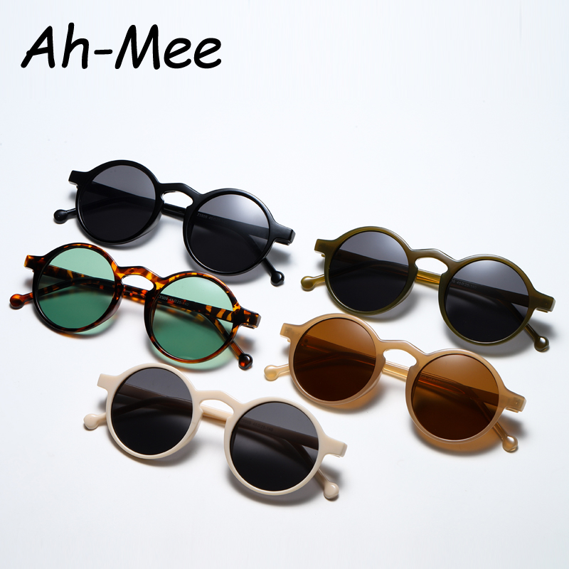 Gafas de sol redondas pequeñas para ciclismo para motocicleta, gafas de sol negras de de Vintage para hombre y mujer, gafas de conducción Unisex