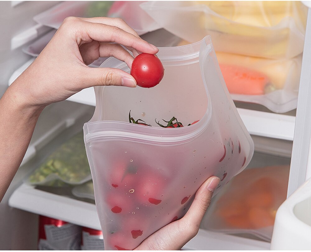 Food Preservation Bag Refrigerator Food Storage Bag Fruit Vegetable Sealed Bag Reuse Food Packaging Snacks Keep Fresh