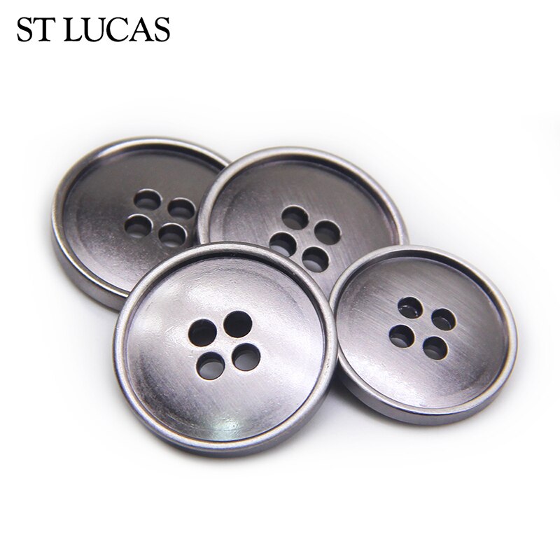 arrived 10pcs/lot metal button bronze old silver sewing button for jacket seweat overcoat garment accessories