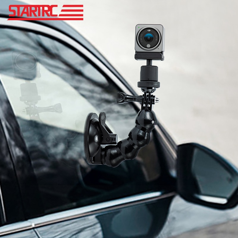 STARTRC Car Suction Cup Adapter Window Glass Mount Holder For DJI Action 2 OSMO Action For Gopro Hero 5/6/7/8 Black Accessories