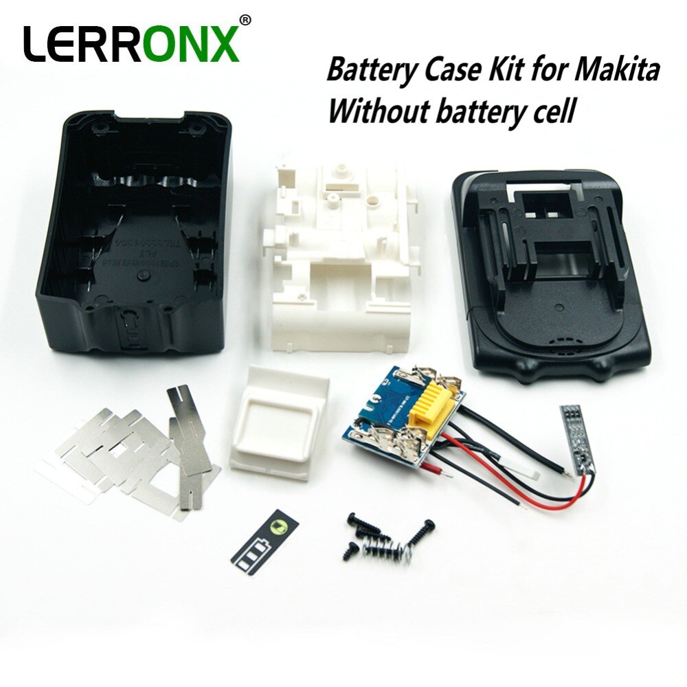 Vervangende batterij case kit met PCB printplaat LED indicator voor Makita 18 v batterij BL1830 BL1840 BL1850 GEEN CELLEN