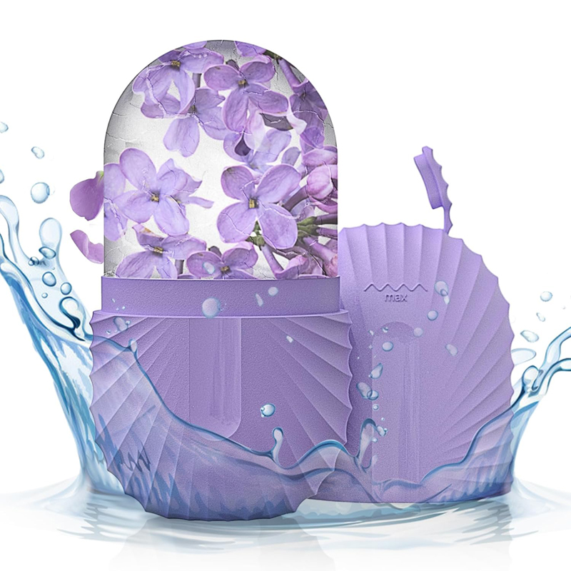 Ijs Gezicht Roller Ice Cube Beauty Massage Siliconen Ijs Mal Voor Oog Wallen Ijs Gezicht Roller Krimp Poriën: Zilver