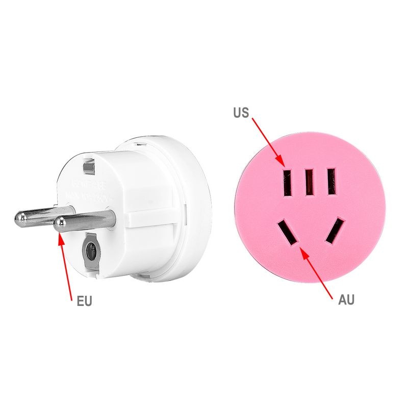 AU uns Zu EU Adapter CN China Stecker Adapter Australischen AU Zu Euro KR Energie Adapter Reise Stecker Konverter 2 runde AC Zauberstab Ladegerät