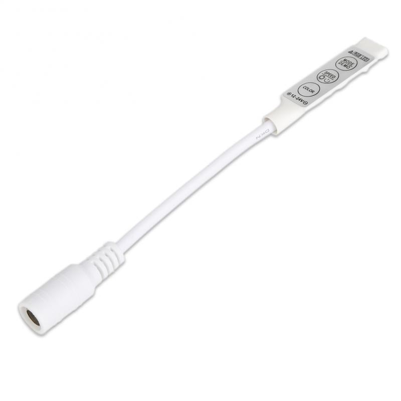 10 Pcs Led Controler Mini Size DC12V-24V Rgb Led Controller Dimmer Mini 3 Sleutels Dc Connector Controle Rgb Led Strip licht