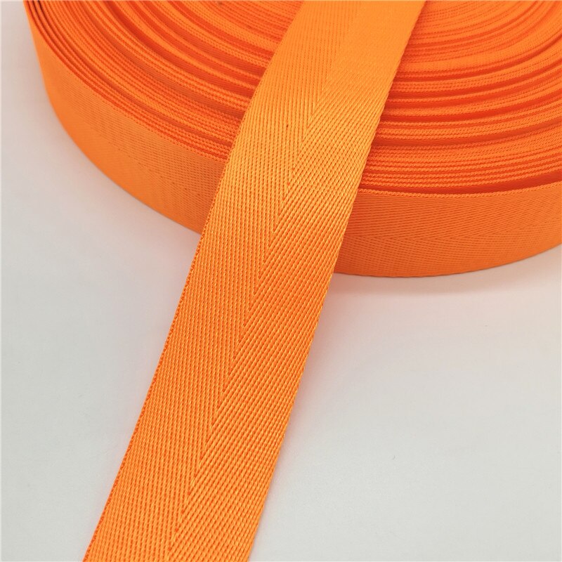 10 Yards 38mm Strap Nylon Webbing Herringbone Pattern Knapsack Strapping Sewing Bag Belt Accessories: Orange