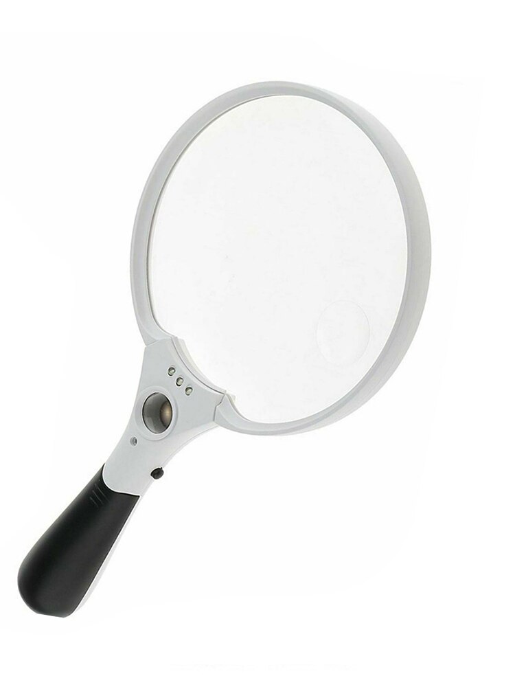 2X/4X/25X Magnifying Glass with Light Handheld Mirror Home Decoration for Reading Needs 3 AAA Batteries