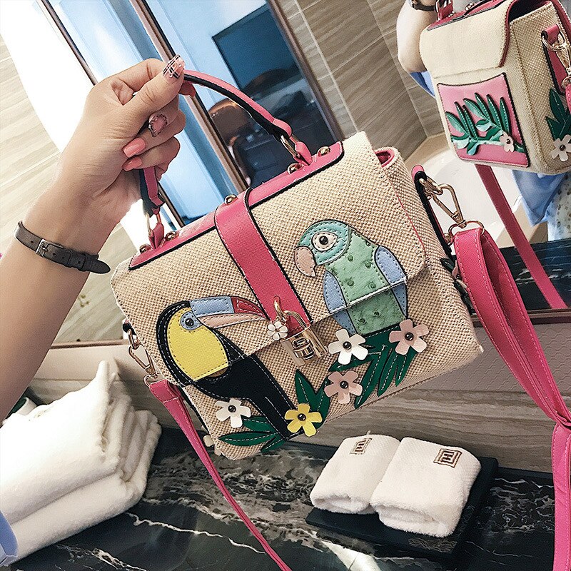 Style Embroidered Renovate Package Handbag Single Shoulder Span Woman Bag