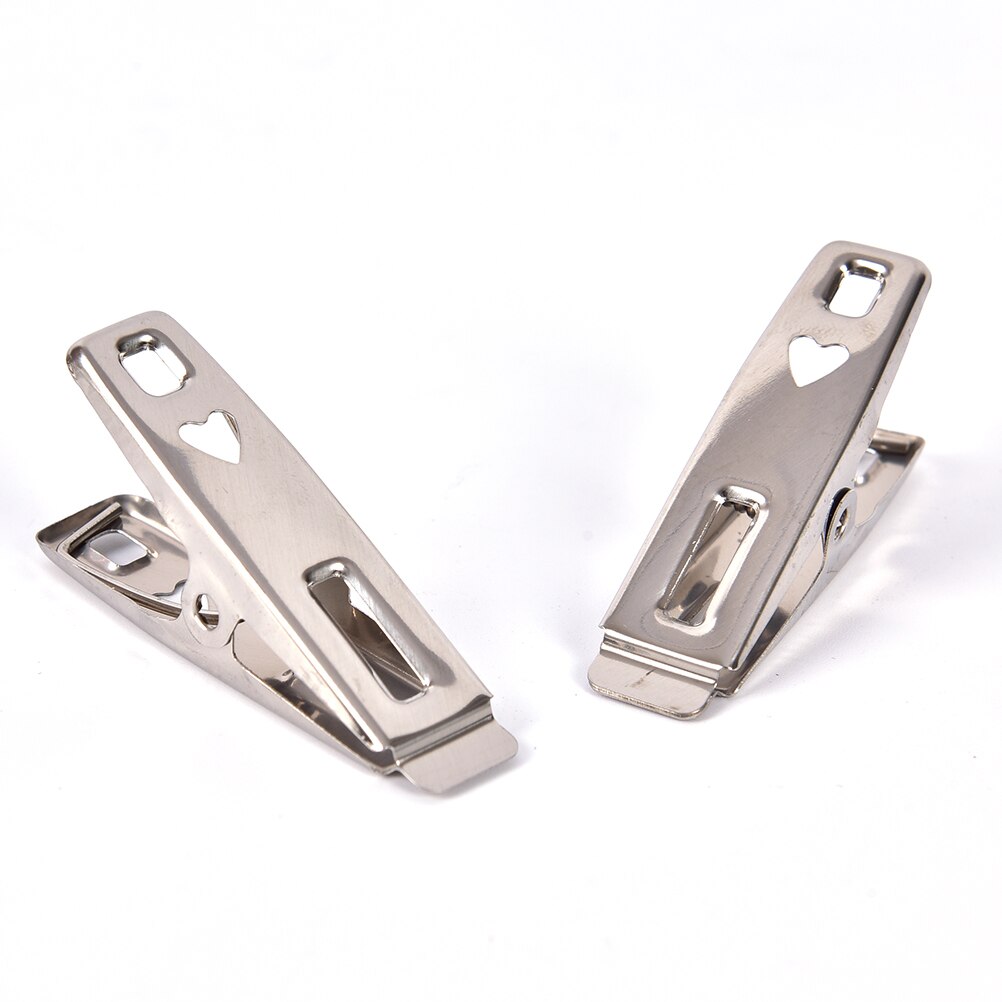 20PCS Clips Letter Clips Stainless Steel Silver Metal Paper Binder Grip Clips Clamp Office Tool Supplies